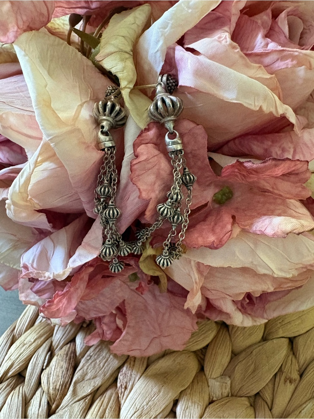 Authentic Lagos Caviar Birdcage Drop Earrings 925 Sterling Silver